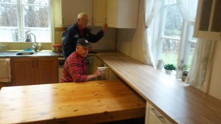 10. Ombyggnad av köket pågår