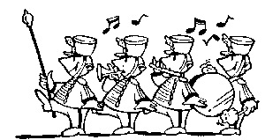 Teckning p� vaktparad